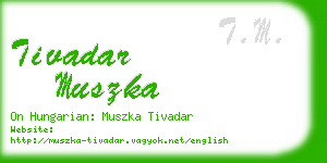 tivadar muszka business card